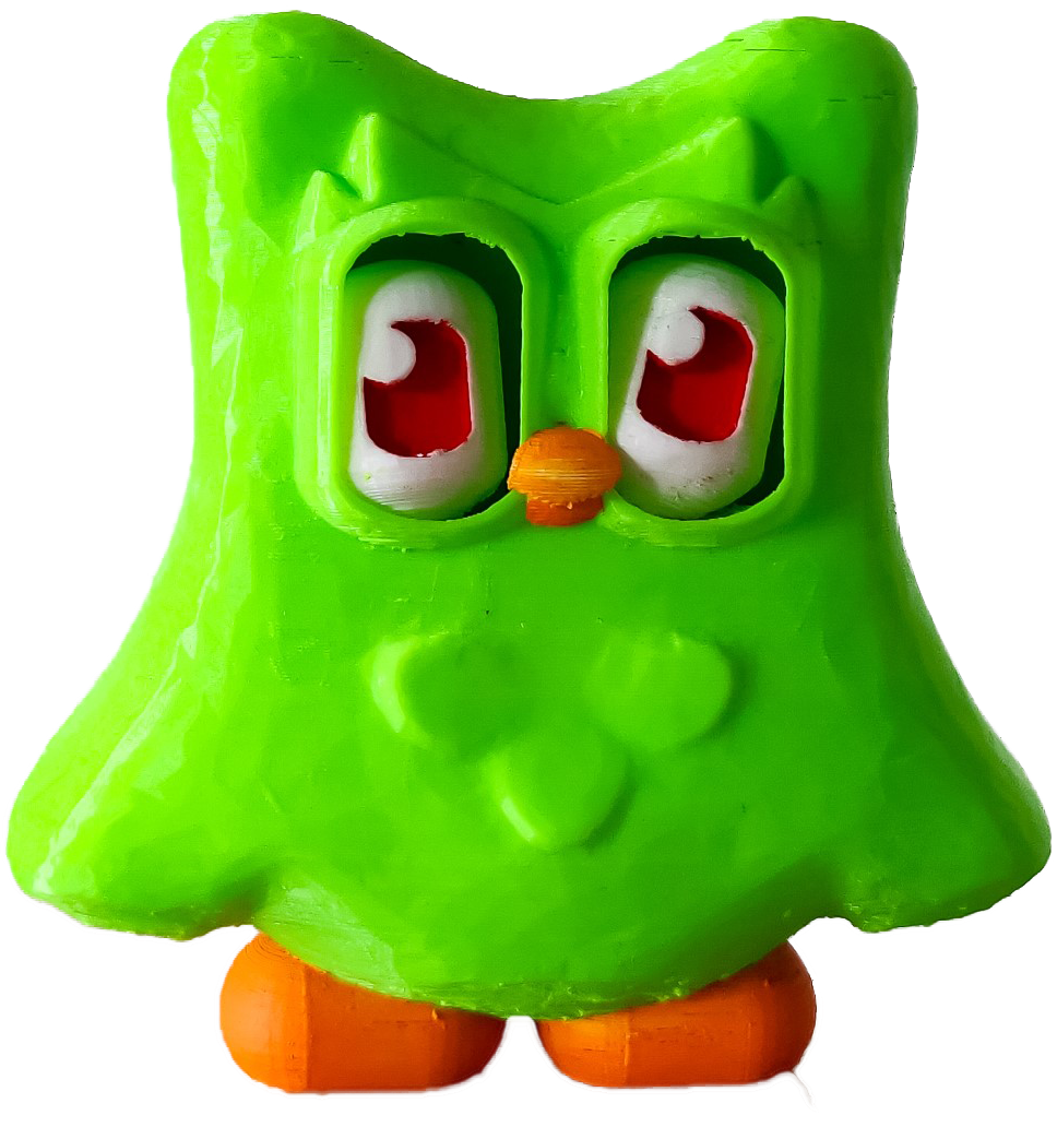 3D print of the Duolingo Owl